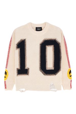 maglione in cotone beige BARROW KIDS | F5BKJUJP064013